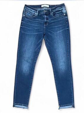 Miss Me Jeans Distressed Raw Step Hem Mid Rise Skinny Denim Size 28 Plain Pocket
